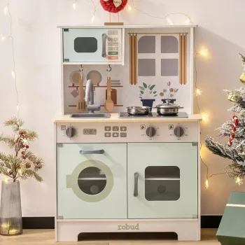 Wooden Play Kitchen with Lights & Sounds: Setup Tips